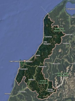 Buller region map